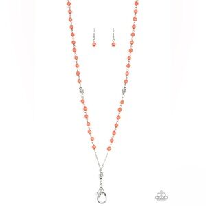 Tassel Takeover - Orange Lanyard Necklace